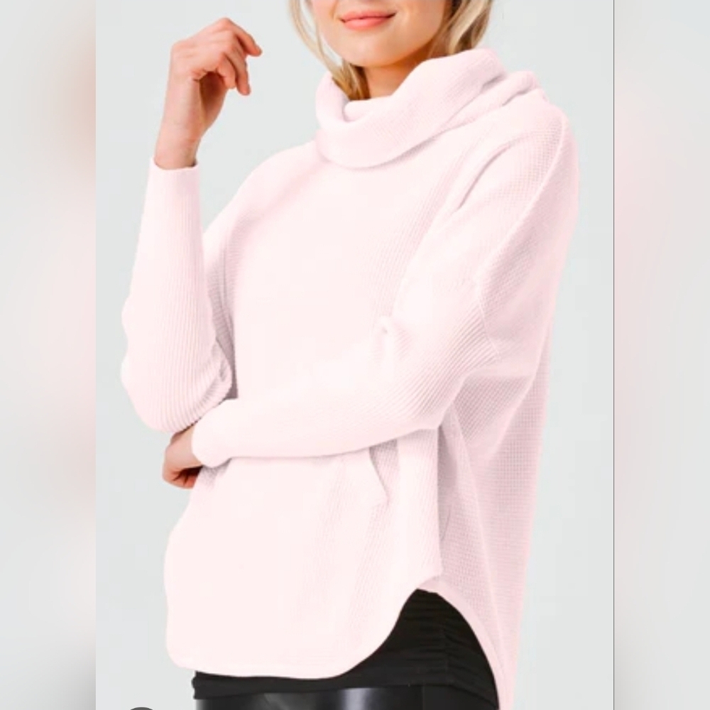 Cynthia Rowley Active/ Cozy Pink Turtleneck Sweater/ Cinch Neck/ Size US 2X